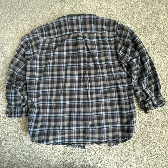 Carhartt Plaided Men's Long Sleeve Shirt 2XL Double Chest Pocket - Picture 2 of 7